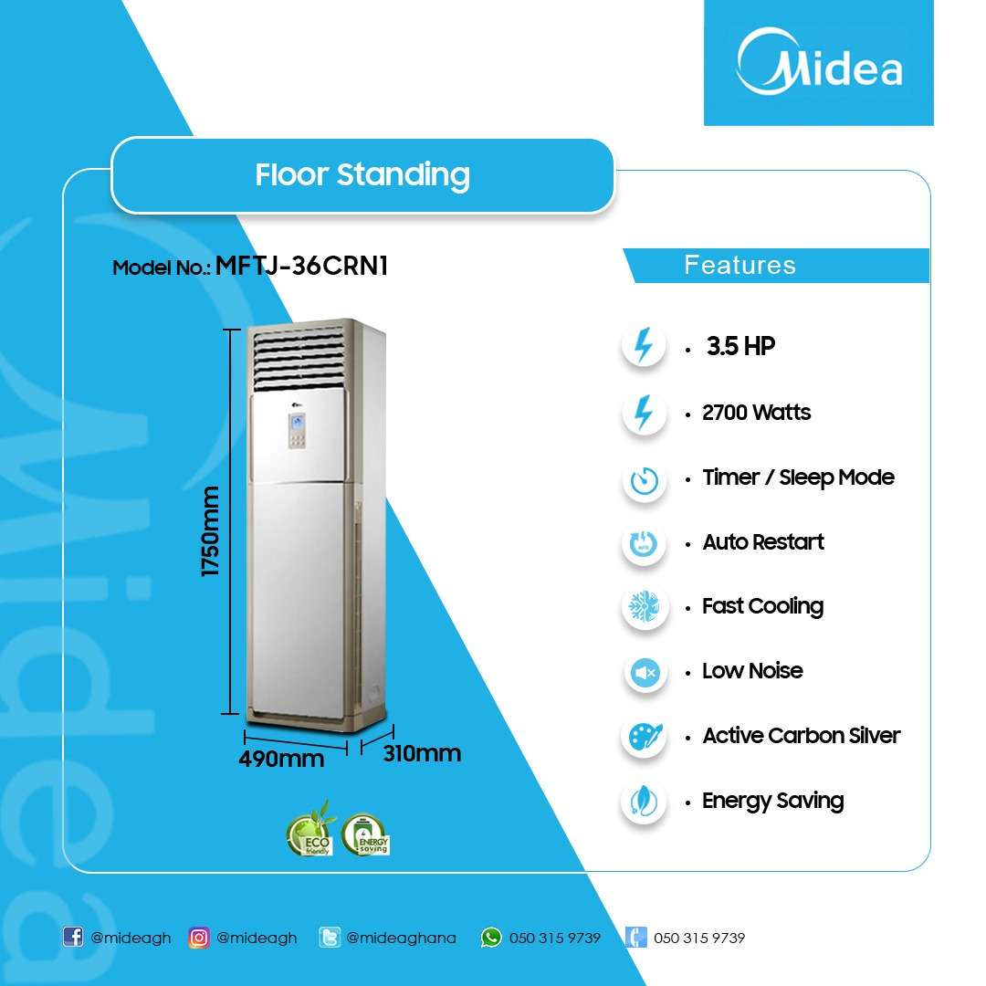 MIDEA 3.5HP FLOOR STANDING AIR CONDITIONER MFTJ-36CRN1 - Image 2