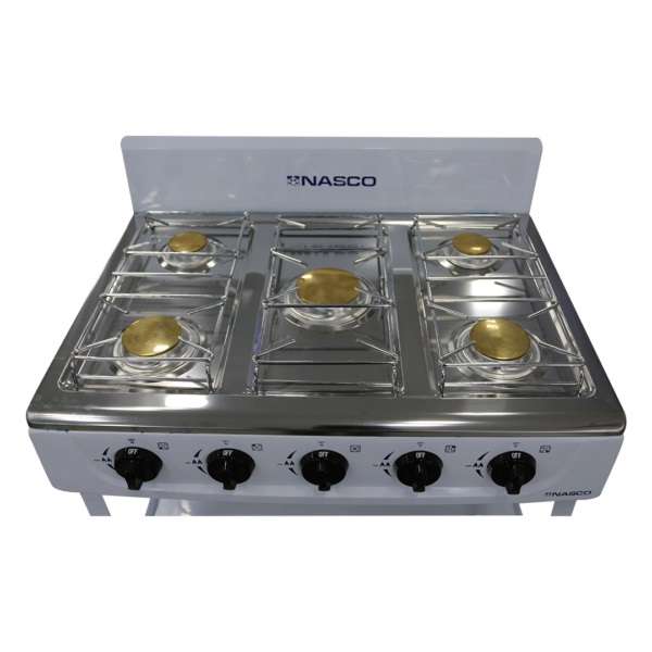 NASCO 5 BURNER GAS STOVE NASGS-K5CSS-S